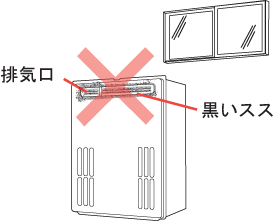 排気口異常の注意