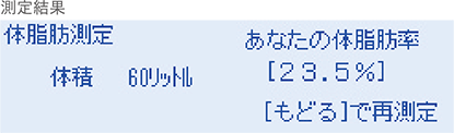 体脂肪率測定